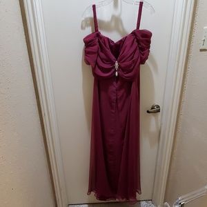 Burgundy Evening Gown